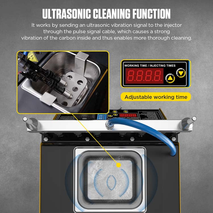 AUTOOL CT400 GDI Fuel Injector Cleaner & Tester Machine 6 Cylinders Fuel Injector Cleaner Tester