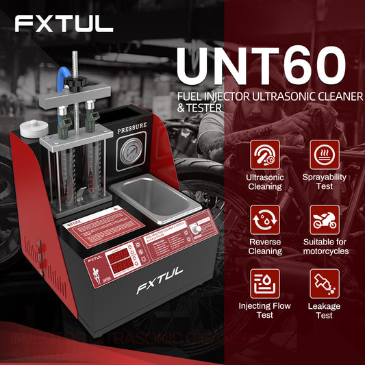FXTUL UNT60 Car Fuel Injector Cleaner Tester Ultrasonic Fuel Injector Cleaning Tester For Car Motorcycle 110V 220V