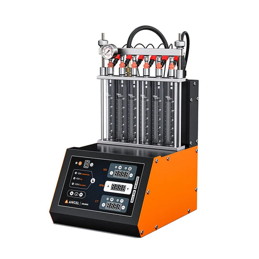 ANCEL ANJ600 GDI Piezo 6-Cylinder Fuel Injector Tester Cleaner Machine 110/220V Car Motorcycle Ultrasonic Cleaning Auto Tools