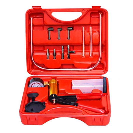 2 in 1 Automobile Handhelds Vacuum Pump Brake Bleeder Kit for Motorbike 16pcs Brake System Bleeding Tool