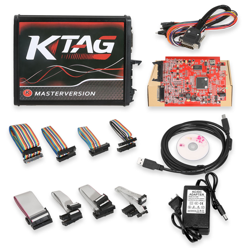 New Unlimited EU KTAG V7.020 4 LED 2.25 Online KESS V5.017 2.80 K-TAG 7.020 Master KESS 5.017 OBD2 Tuning ECU Programmer