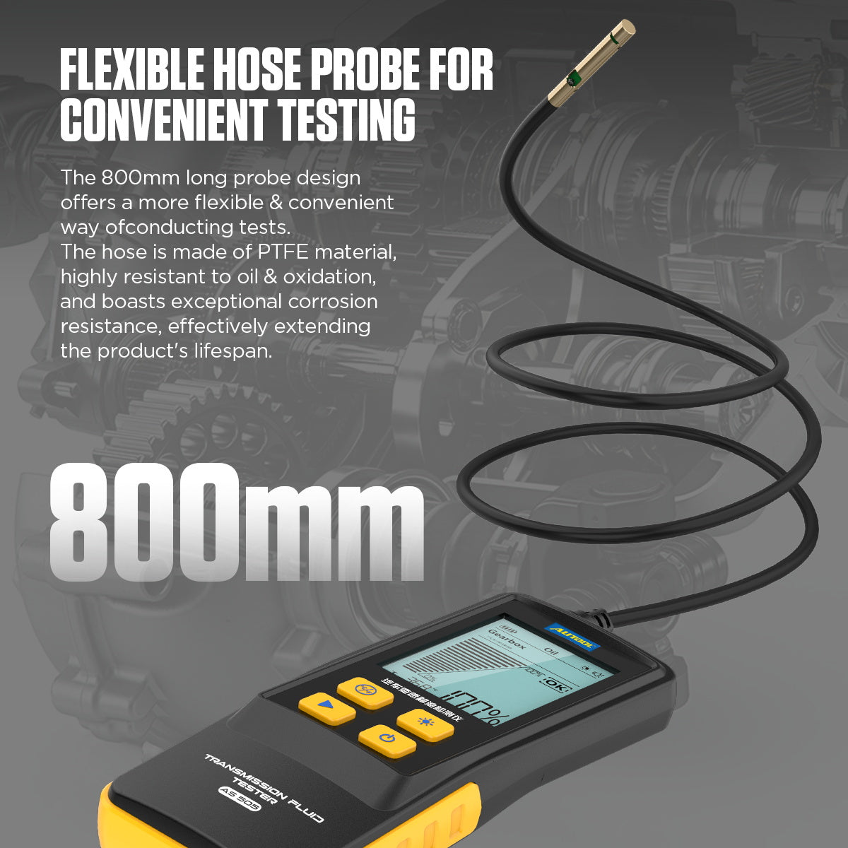 AUTOOL AS505 Car Transmission Fluid Tester Digital Display ATF Exchanger Transmission Oil Tester For Gasoline & Diesel Repair T