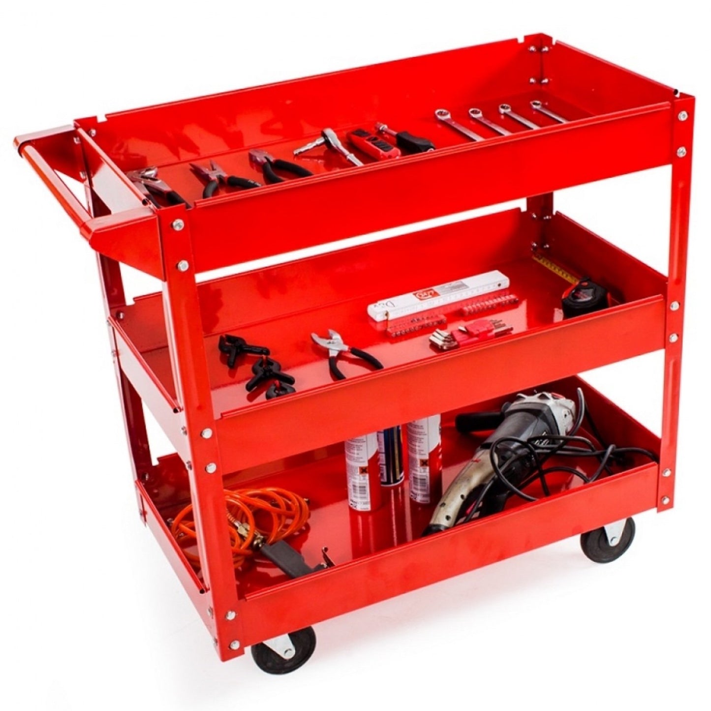 Cart professional workshop tools 3 floors with mounting wheels