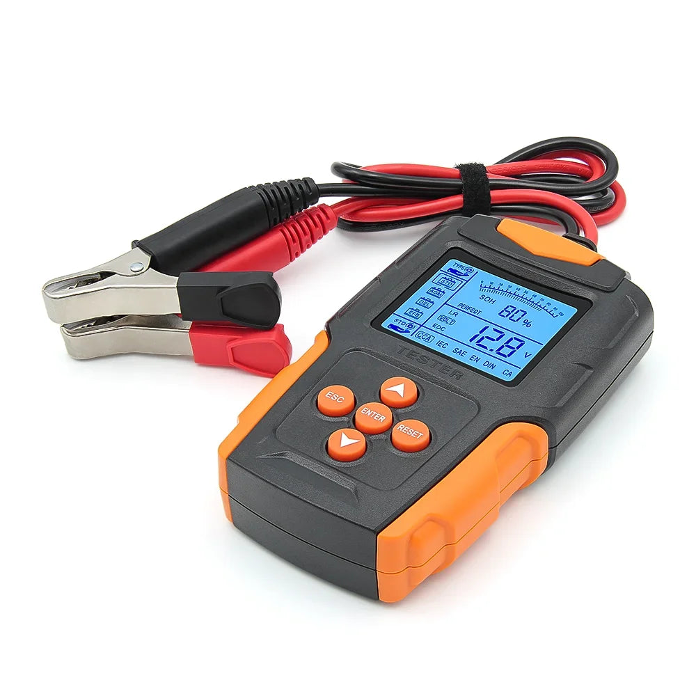 FOXSUR FBT200 12V 24V Smart Car Battery Tester for Wet/GEL/SLA/Flooded/EFB/Lead-Acid/AGM Multi Battery Digital Analyzer Tools