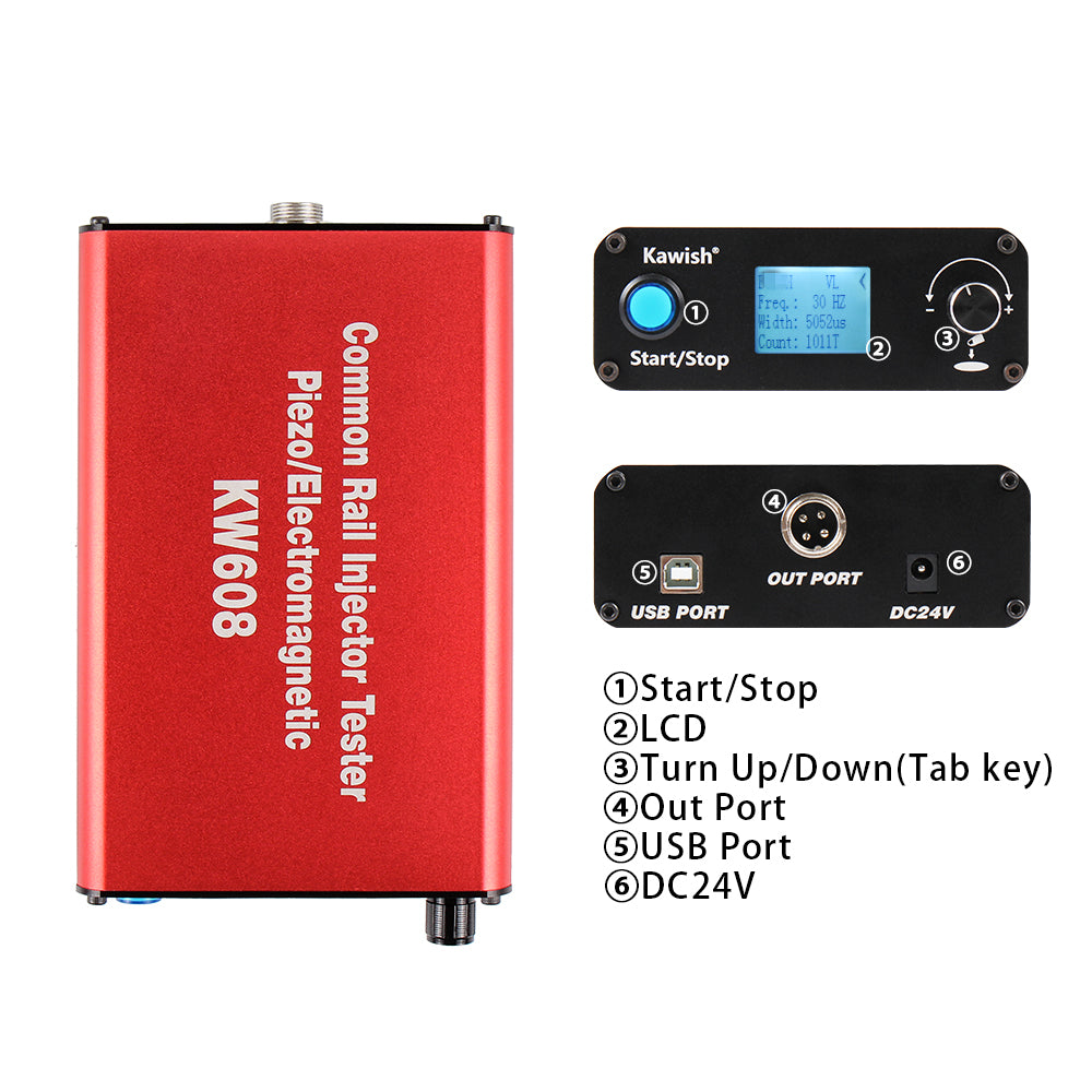 Common rail injector tester update KW608 multifunction diesel USB Injector tester and S60H Common Rail Injector Nozzle tester